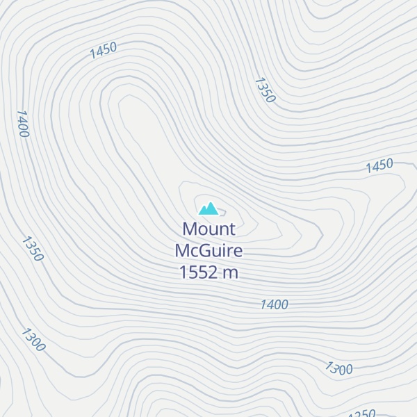 Map of Mount McGuire