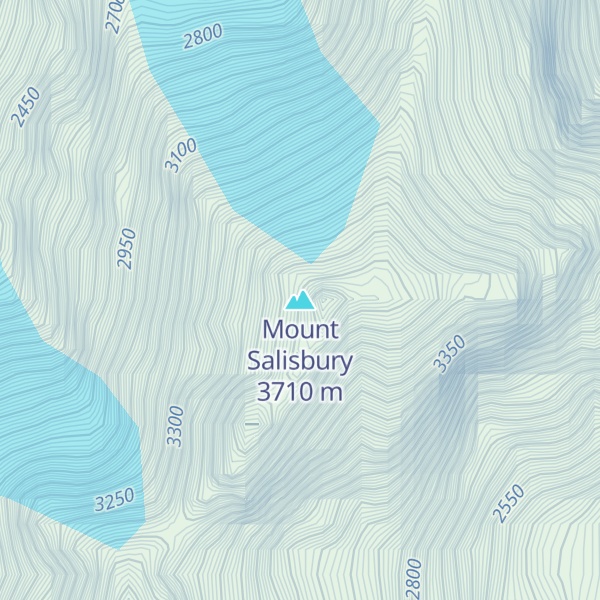 Map of Mount Salisbury