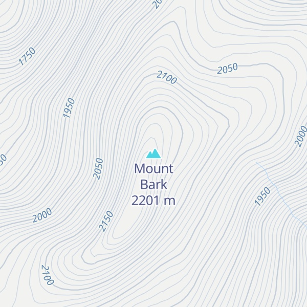 Map of Mount Bark