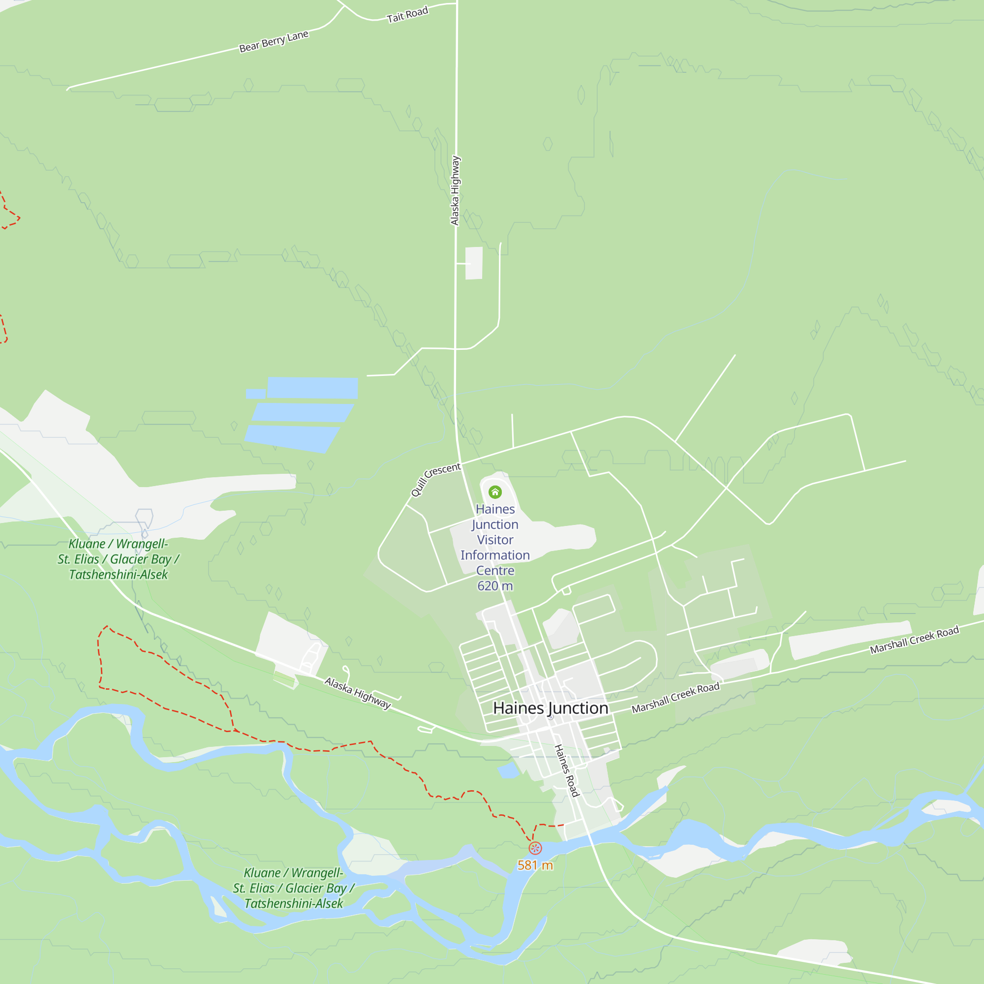 Kluane National Park Visitor Centre map