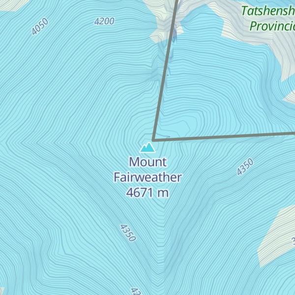 Map of Mount Fairweather