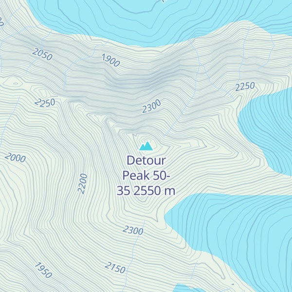 Map of Detour Peak 50-35