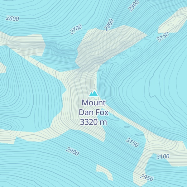 Map of Mount Dan Fox