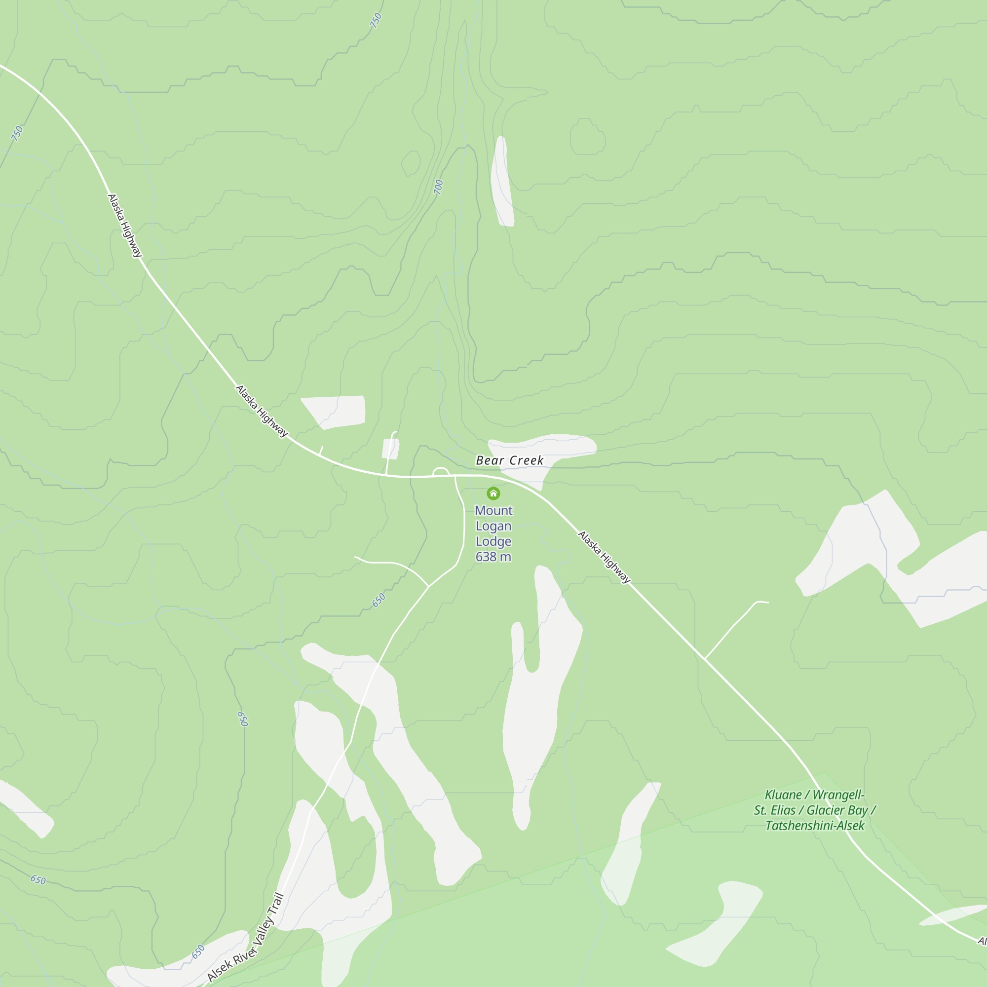 Mount Logan Lodge map
