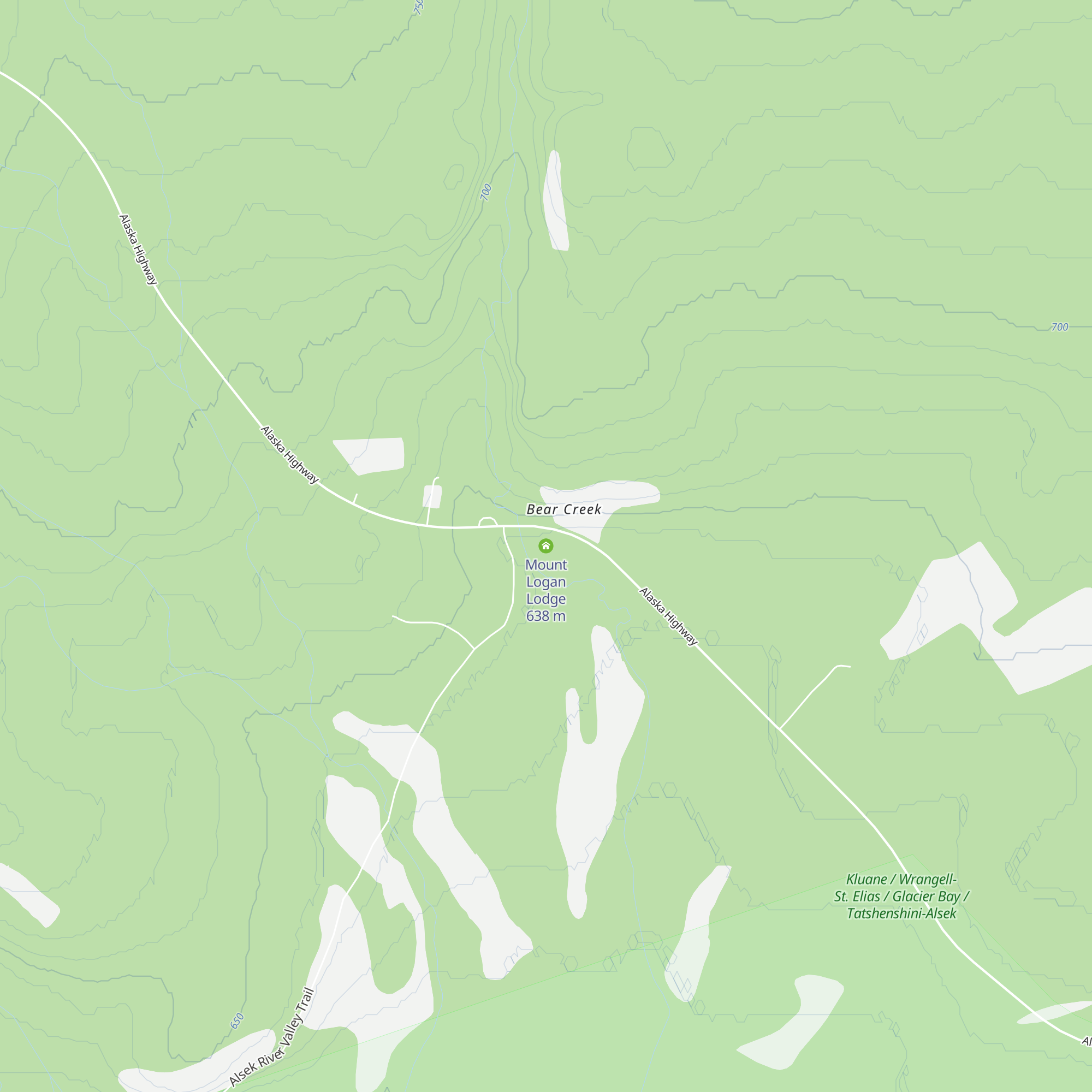 Mount Logan Lodge map