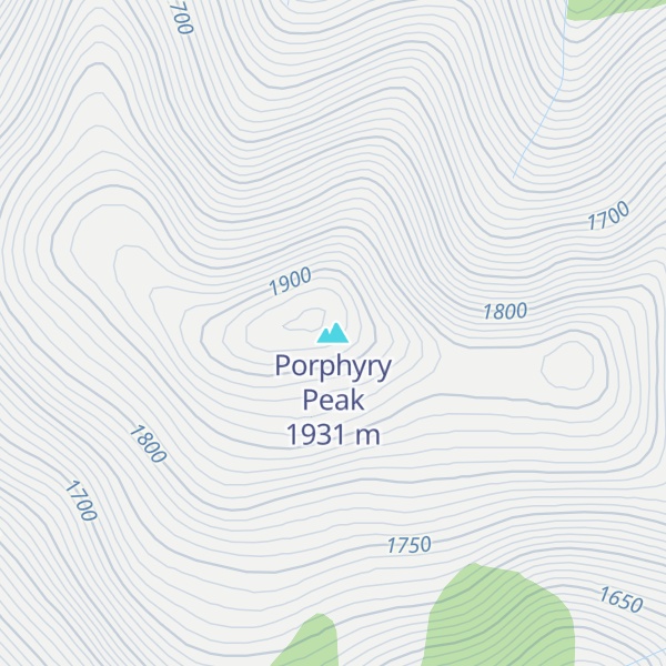 Map of Porphyry Peak