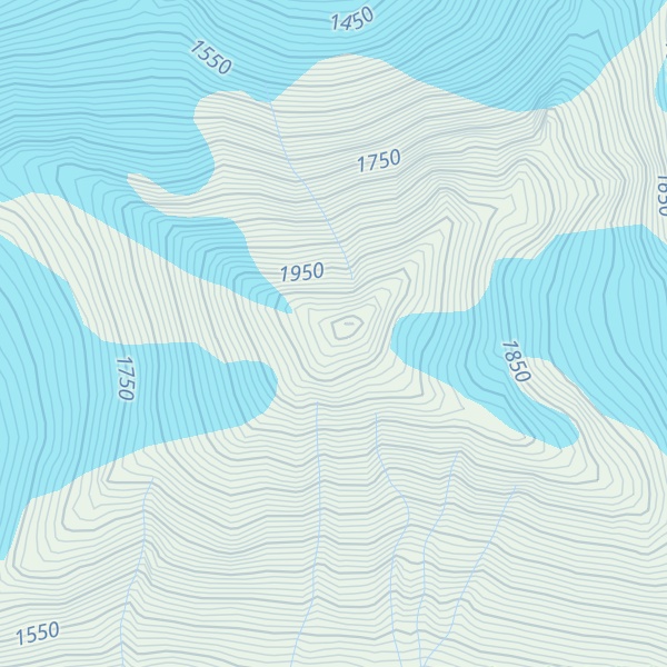 Map of Windy Craggy Mountain