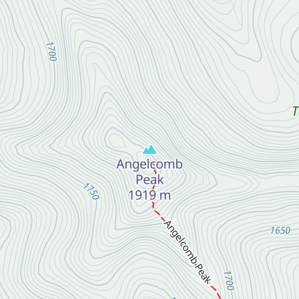 Map of Angelcomb Peak
