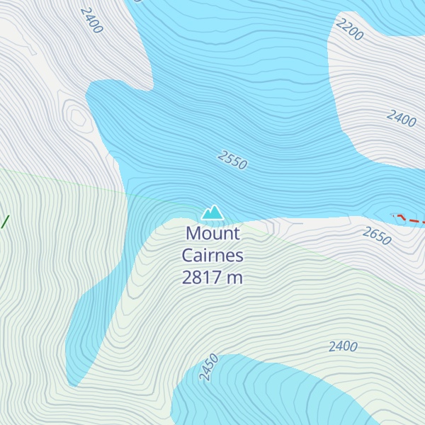 Map of Mount Cairnes