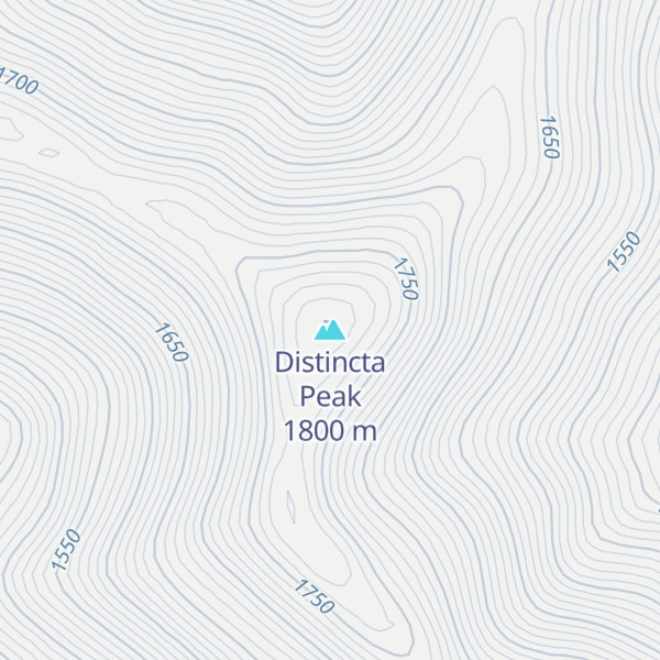 Map of Distincta Peak
