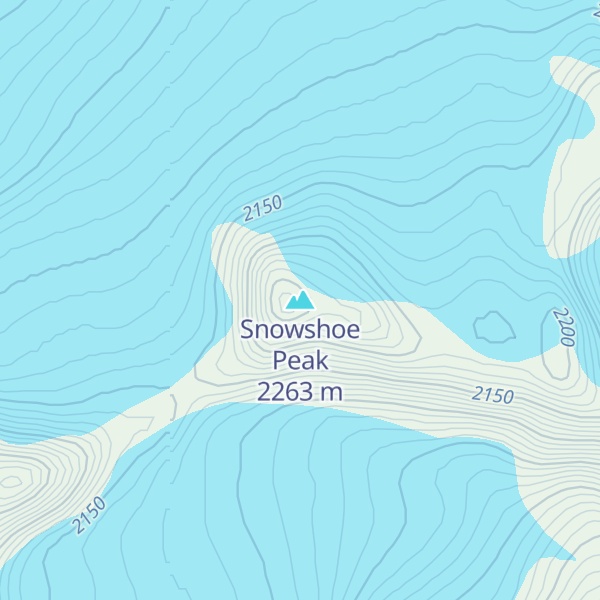 Map of Snowshoe Peak