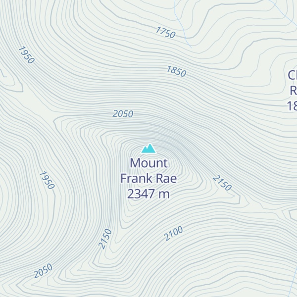 Map of Mount Frank Rae