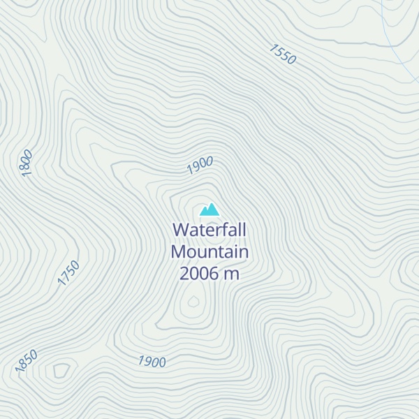 Map of Waterfall Mountain