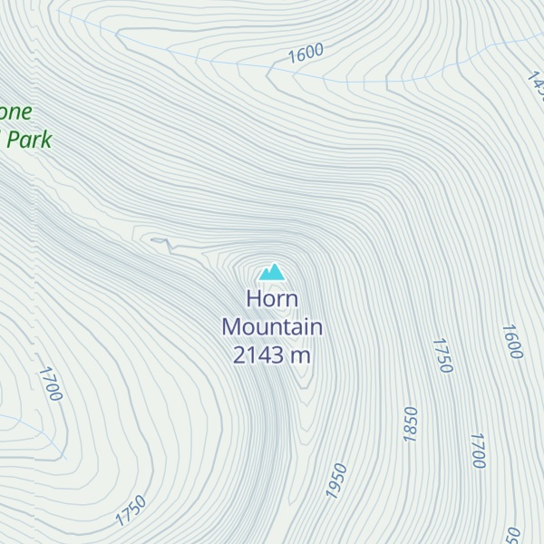 Map of Horn Mountain