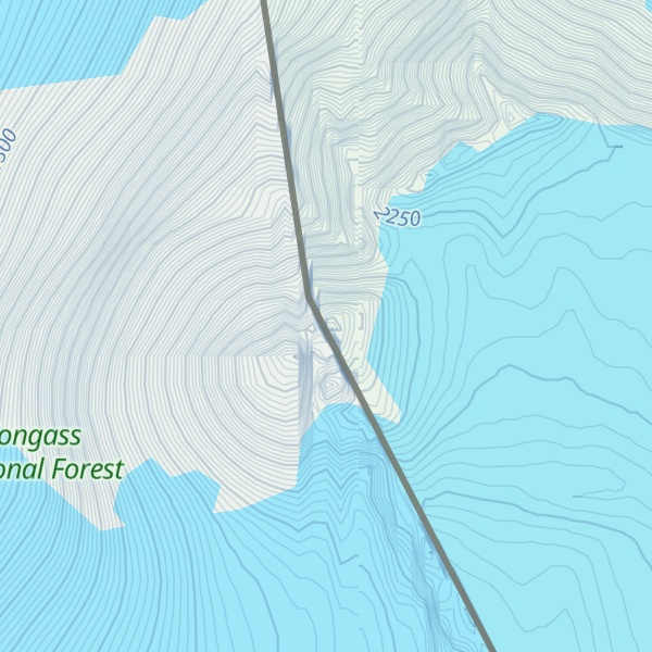 Map of Unmarked Boundary Point 173