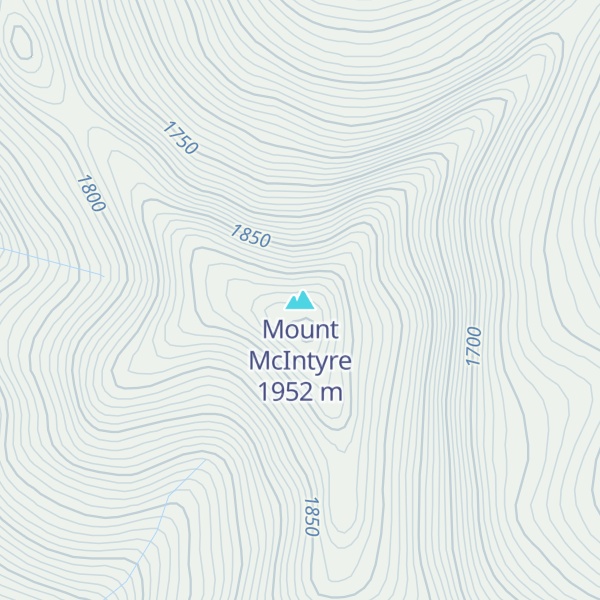 Map of Mount McIntyre