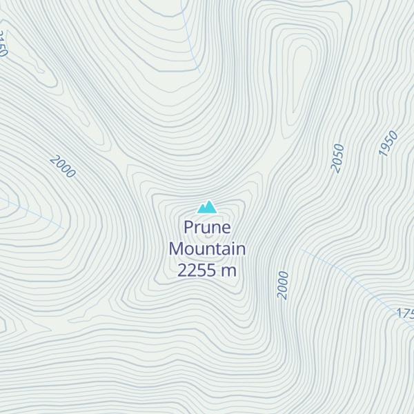 Map of Prune Mountain