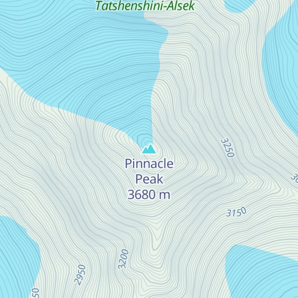Map of Pinnacle Peak