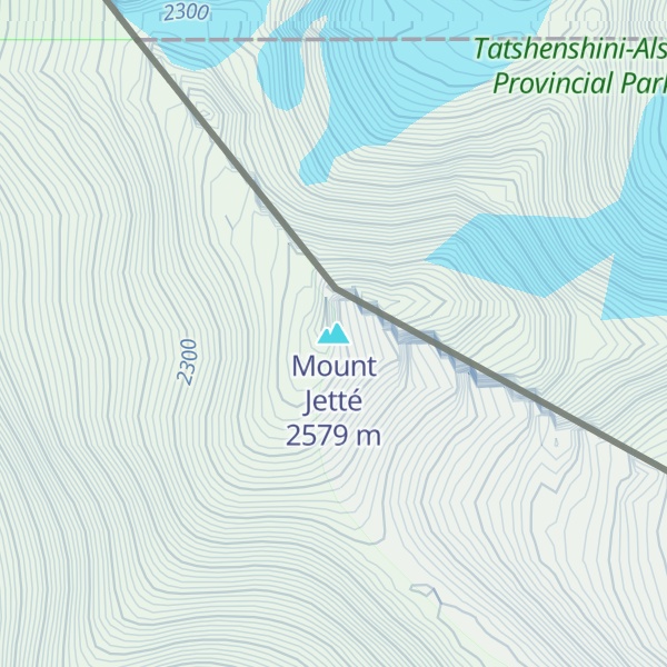 Map of Mount Jetté