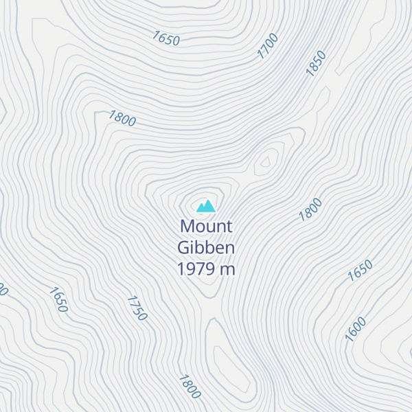 Map of Mount Gibben