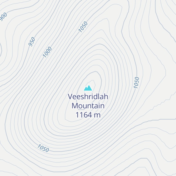 Map of Veeshridlah Mountain