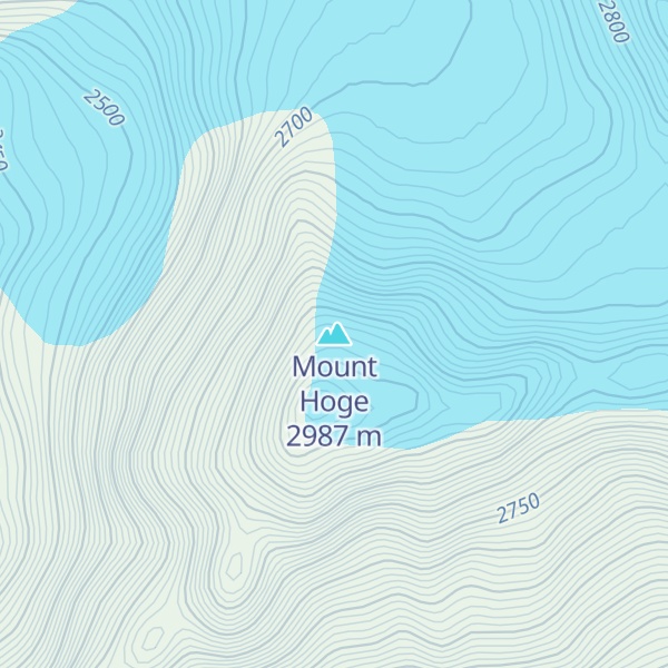 Map of Mount Hoge