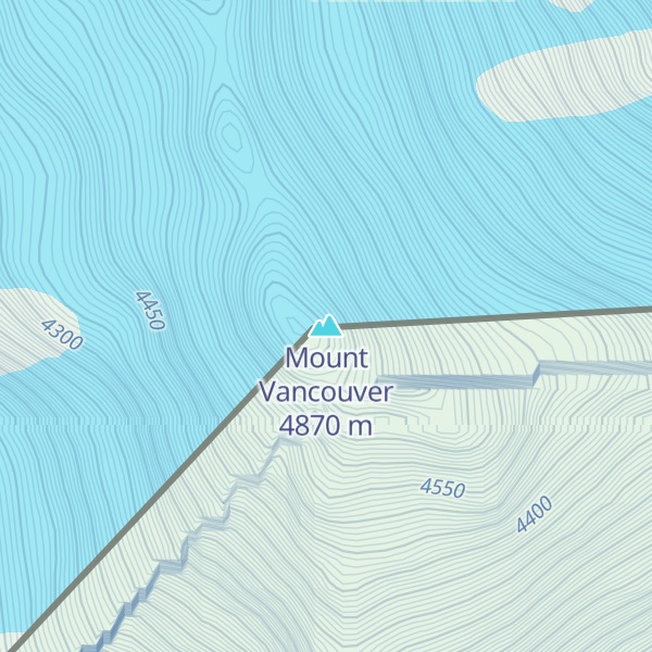 Map of Mount Vancouver