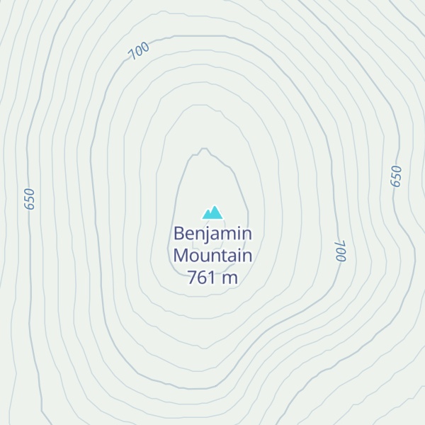 Map of Benjamin Mountain