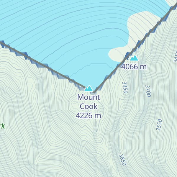 Map of Mount Cook