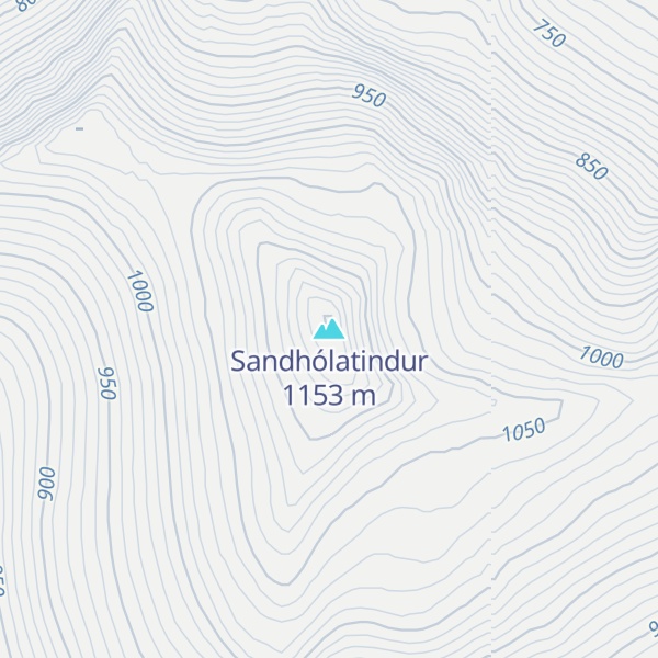 Map of Sandhólatindur