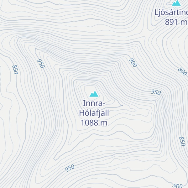 Map of Innra-Hólafjall