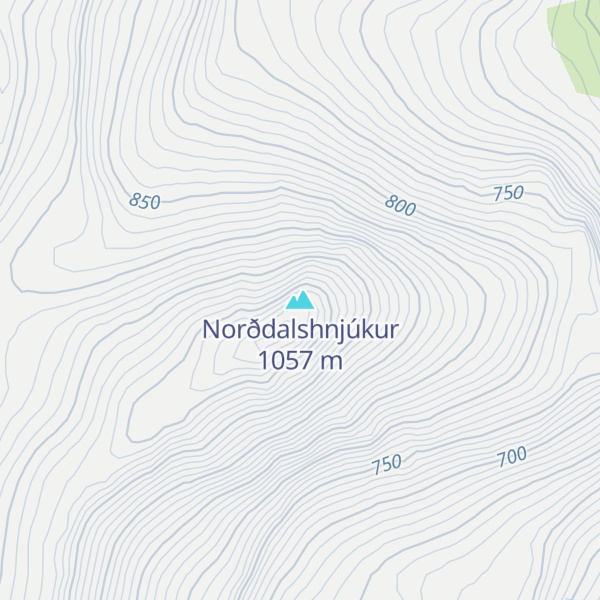 Map of Norðdalshnjúkur