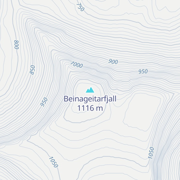 Map of Beinageitarfjall