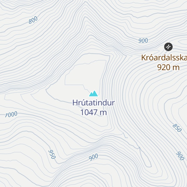 Map of Hrútatindur
