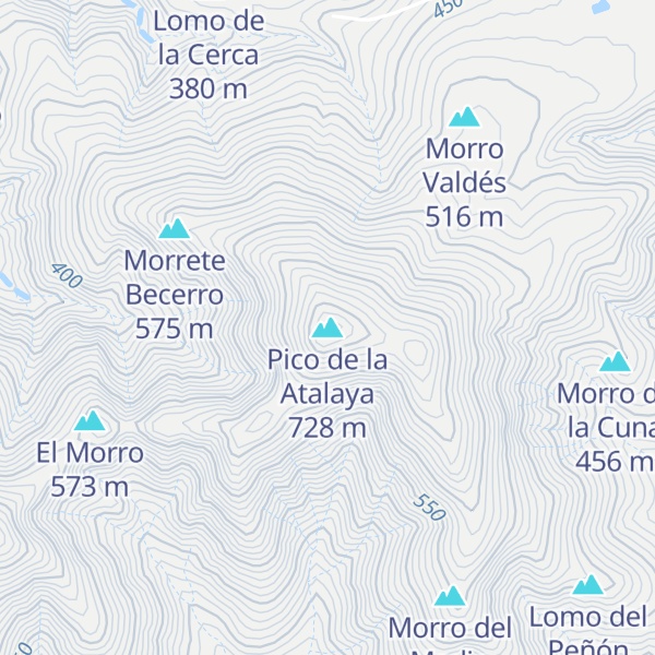 Map of Pico de la Atalaya