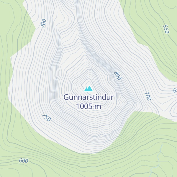 Map of Gunnarstindur