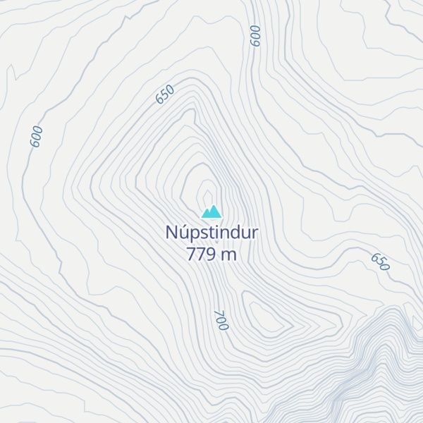 Map of Núpstindur