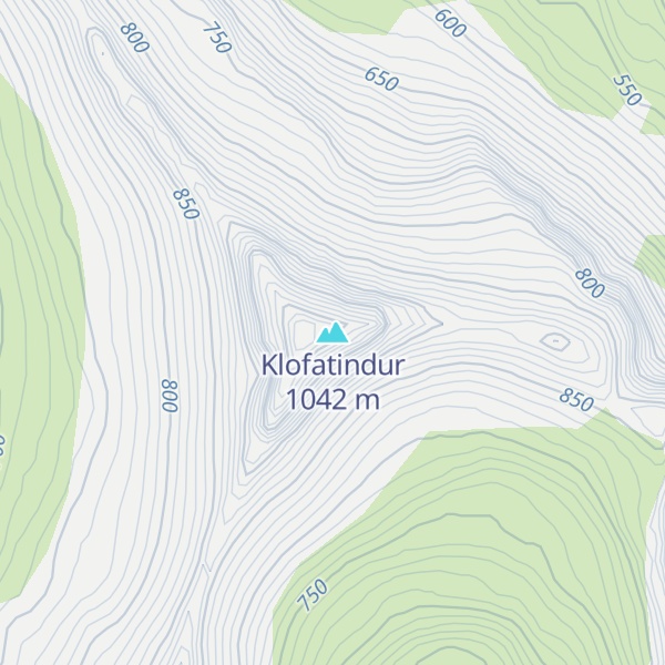 Map of Klofatindur