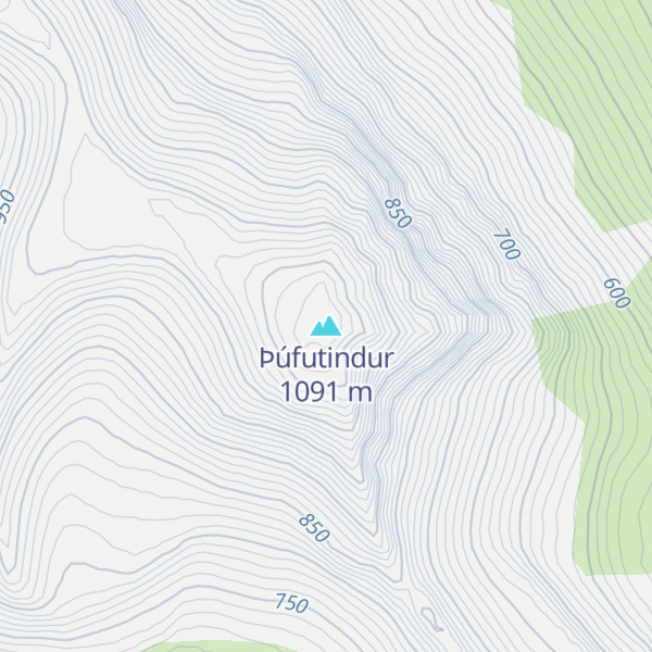 Map of Þúfutindur