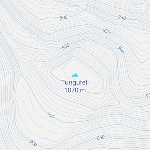Map of Tungufell