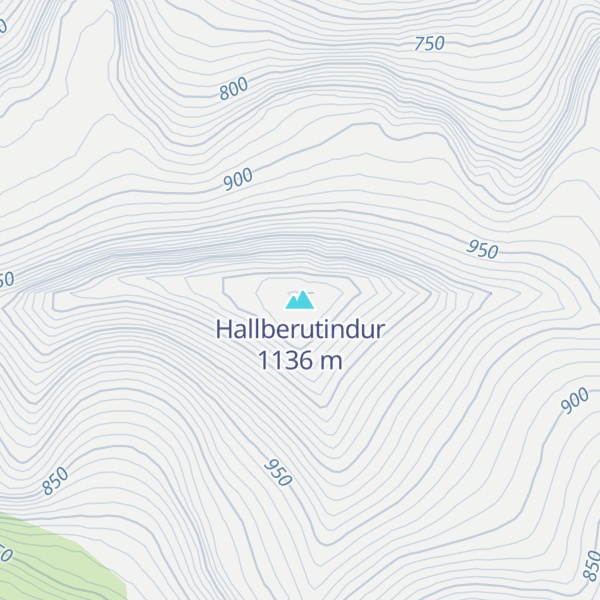 Map of Hallberutindur