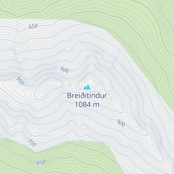 Map of Breiðitindur