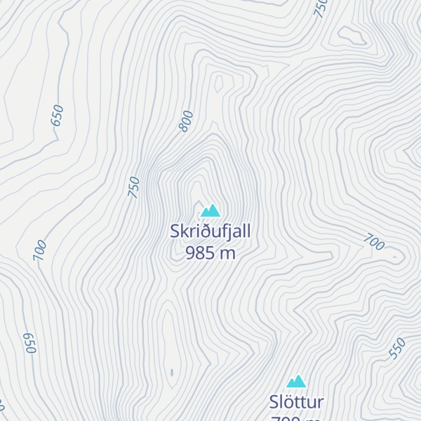 Map of Skriðufjall
