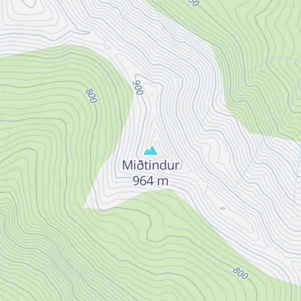 Map of Miðtindur