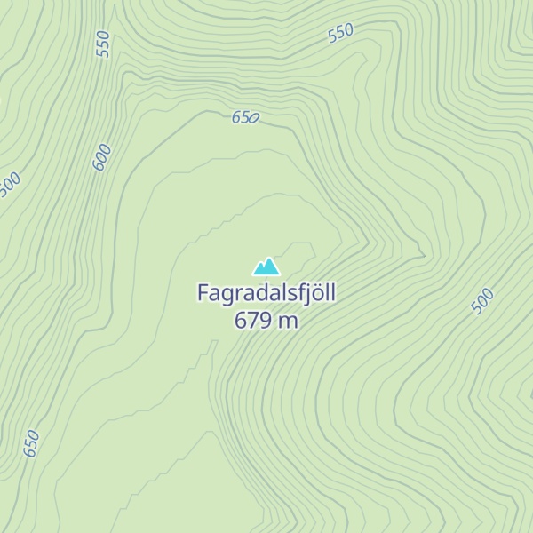 Map of Fagradalsfjöll