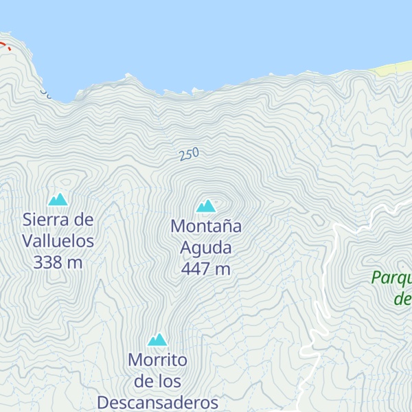 Map of Montaña Aguda