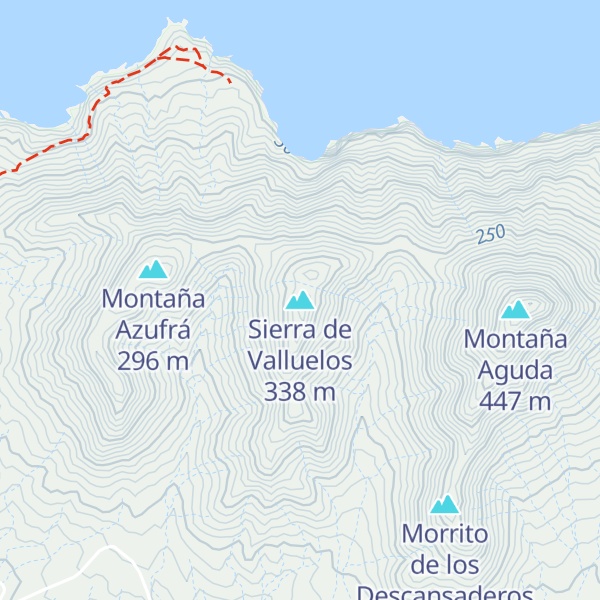 Map of Sierra de Valluelos