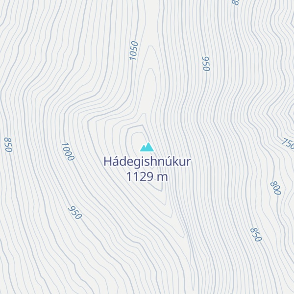 Map of Hádegishnúkur