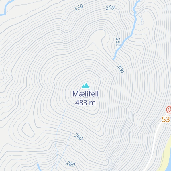 Map of Mælifell