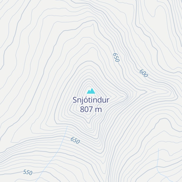 Map of Snjótindur